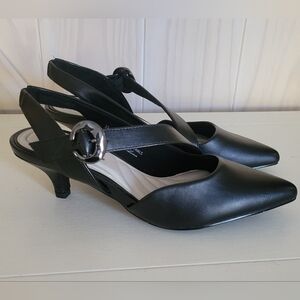 Elegant Black Slingback Heels